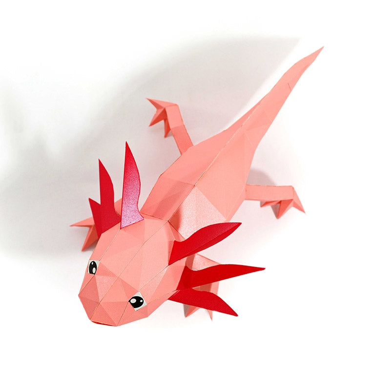 AXOTPI Axolotl 3D Origami Model Papercraft, Animal Lamp