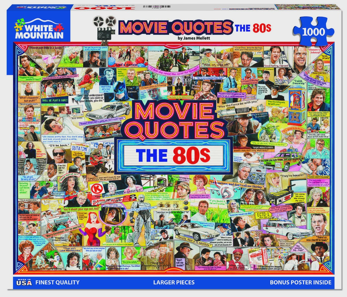 Movie Quotes the 80s (1961pz) - 1000 Piece Jigsaw Puzzle