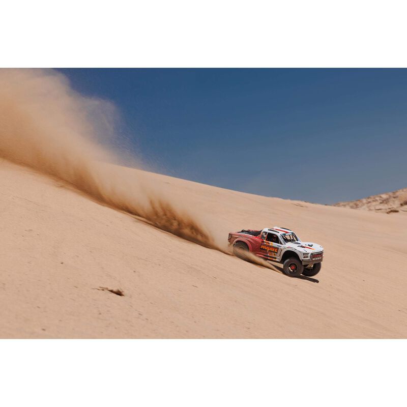 ARA4404T1	 MOJAVE 4X4 4S BLX 1/8th Scale Desert Trk White/Red