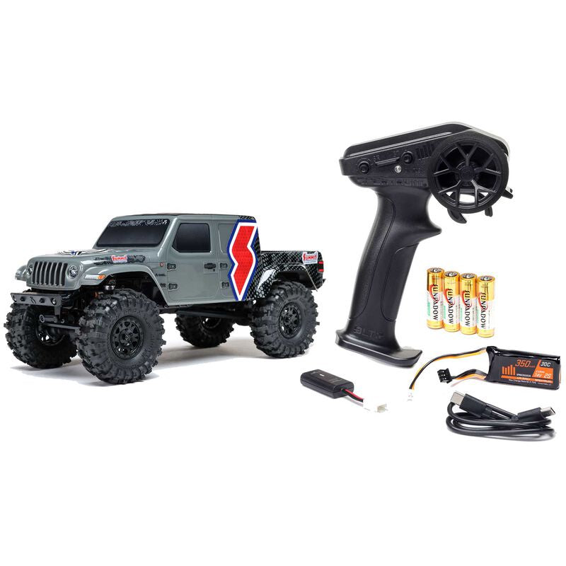 AXI-2324	SCX24 Summit Racing Jeep Gladiator 4x4 Rock Crawler RTR, Gray