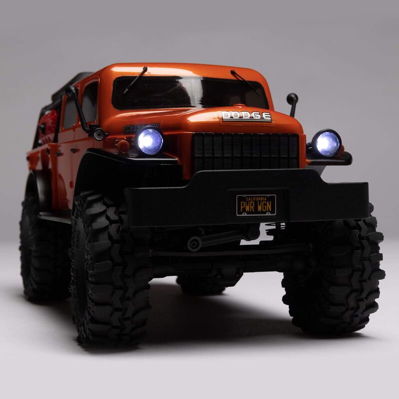AXI00007T1 SCX24 40's 4 Door Dodge Power Wagon, Orange: 1/24 4WD-RTR Rock Crawler Brushed RTR