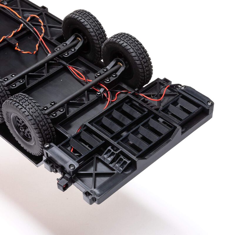 AXI00009	 SCX24 Flat Bed Vehicle Trailer with LED Taillights:1/24th