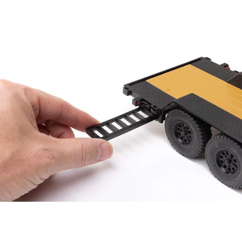 AXI00009	 SCX24 Flat Bed Vehicle Trailer with LED Taillights:1/24th