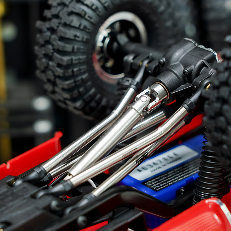 INJORA Stainless Steel Drive Shafts for 1/18 RC Crawler TRX4M High Trail K10 F150 (4M-72)