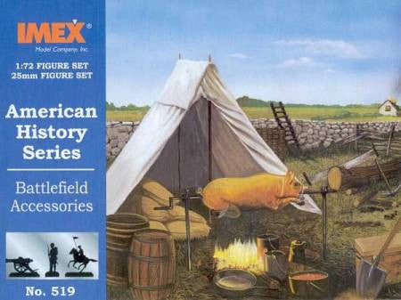 IMX-519	1/72 Battlefield Accessories Set (logs, ladders, shovels, axe, fences, tent, etc.)