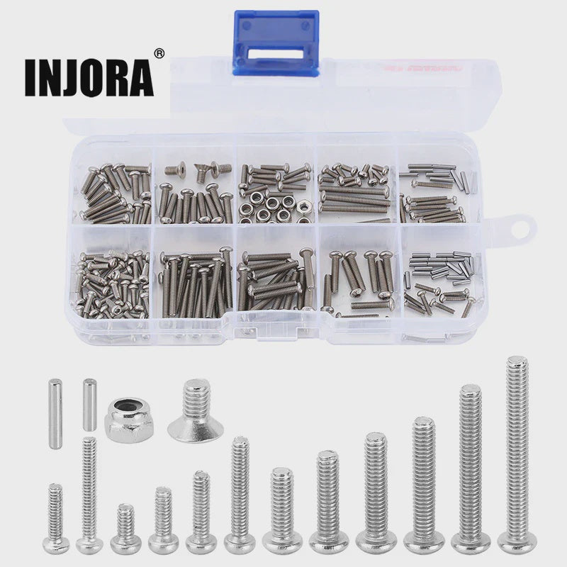 4M-15 INJORA M1.6 M2 M2.5 Grade 12.9 Button Head Stainless Steel Screws Nuts for 1/18 TRX4M (4M-15)