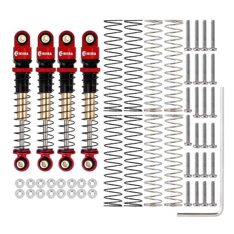 SCX24-27RB-4 INJORA 43mm Aluminum Threaded Double Barrel Shocks Dampers For Axial SCX24