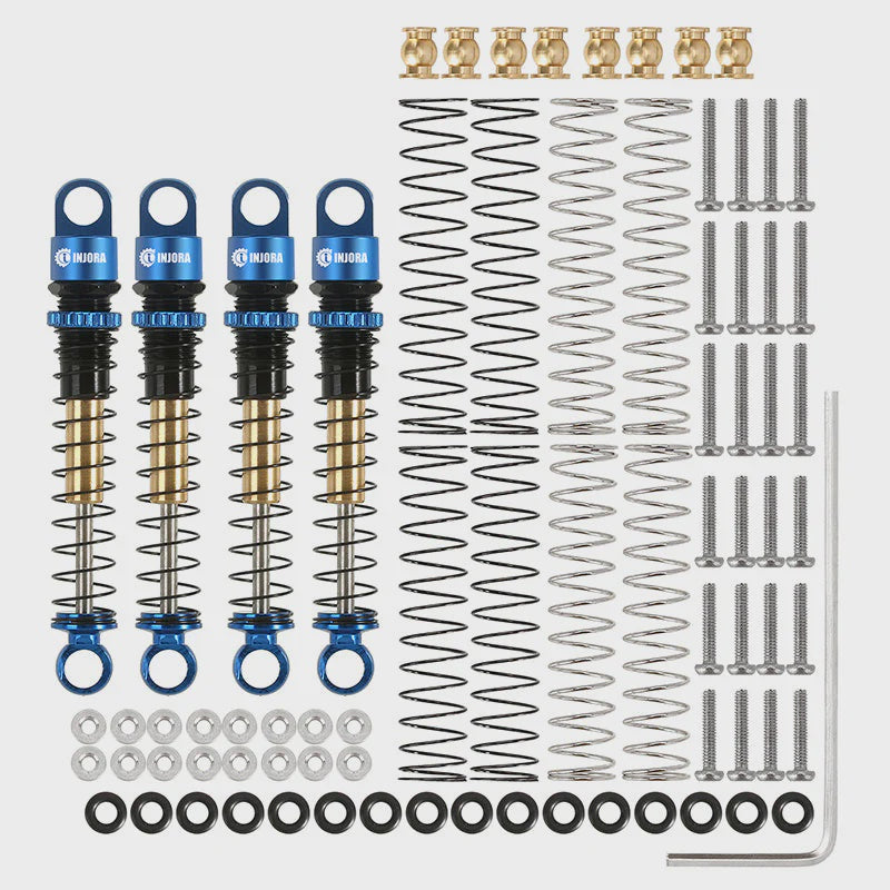 SCX24-27BL-4 INJORA 43mm Aluminum Threaded Double Barrel Shocks Dampers for Axial SCX24
