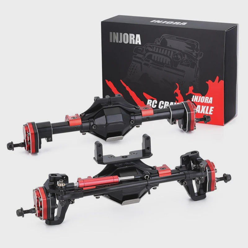 YQCQ-04BK INJORA Metal Front Rear Portal Axle with Protector for SCX10 & SCX10 II (YQCQ-04)