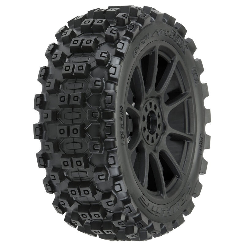 PRO906721	Badlands MX M2 1/8 MTD Mach 10 Black Wheels F/R