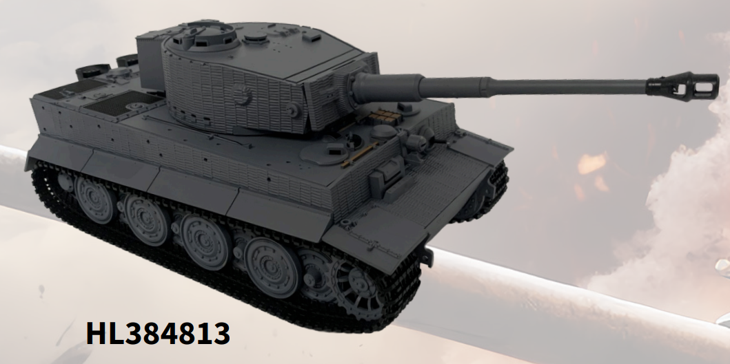 HL384813 1/24 GERMAN TIGER 1 217 (GREY) STANDARD, IR TANK