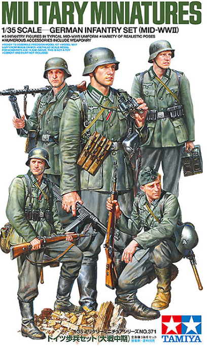 TAM-35371	1/35 German Mid-WWII Infantry Set (5)