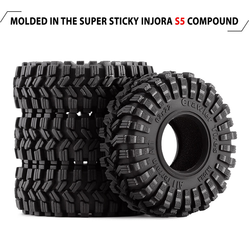 INJORA King Trekker 1.0" A/T Tires (4) (62*22mm)