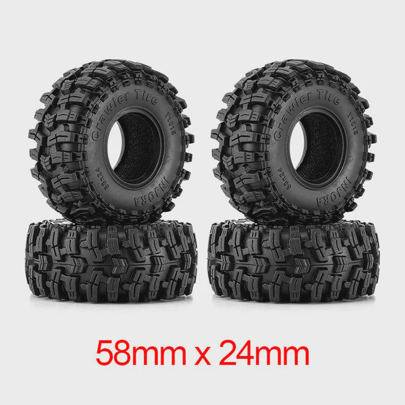 YQT-1015 INJORA 1.0" Swamp Stomper Tires (58mm/63mm) (T1015/T1018) (4)