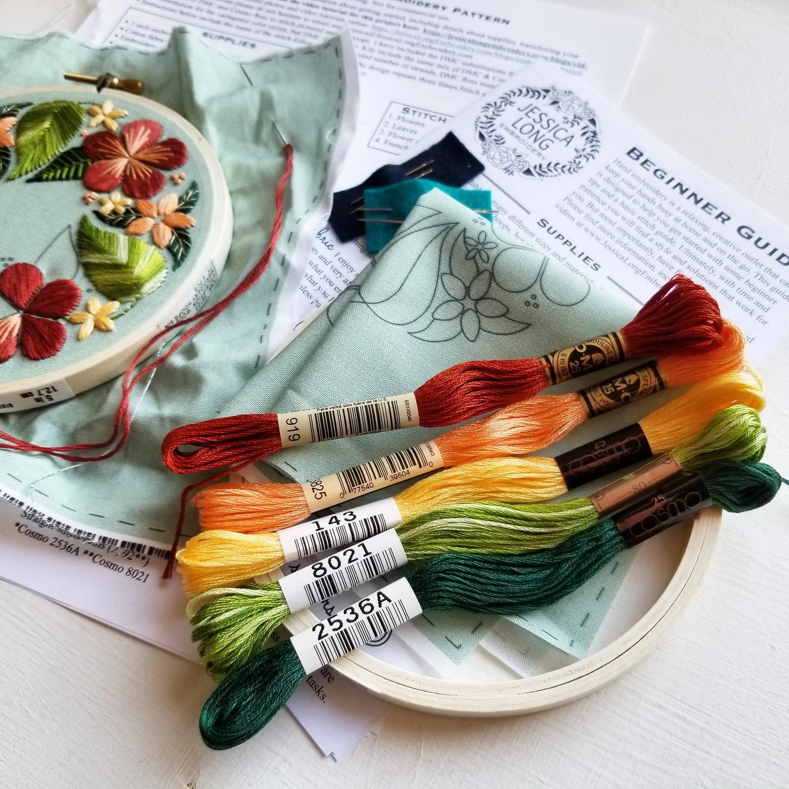 Floral Flourish Beginner Embroidery Kit