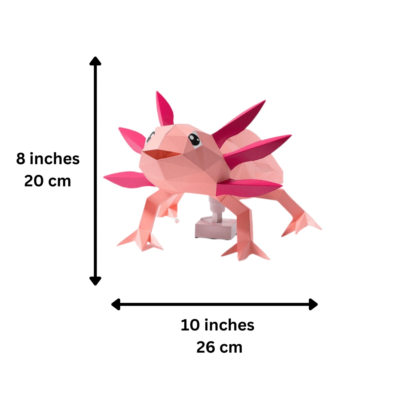 AXOTPI Axolotl 3D Origami Model Papercraft, Animal Lamp