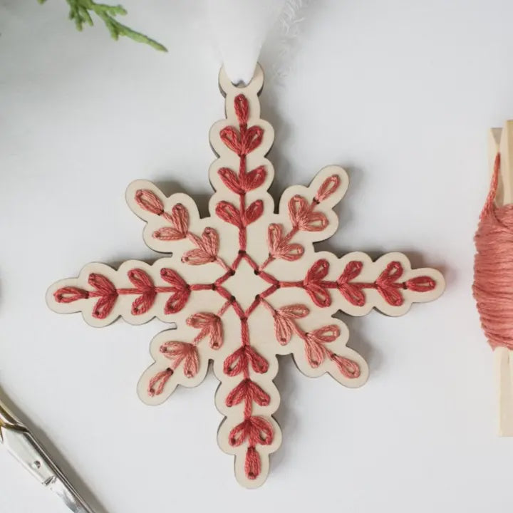 Vintage Snowflake Ornament Embroidery Diy Kit
