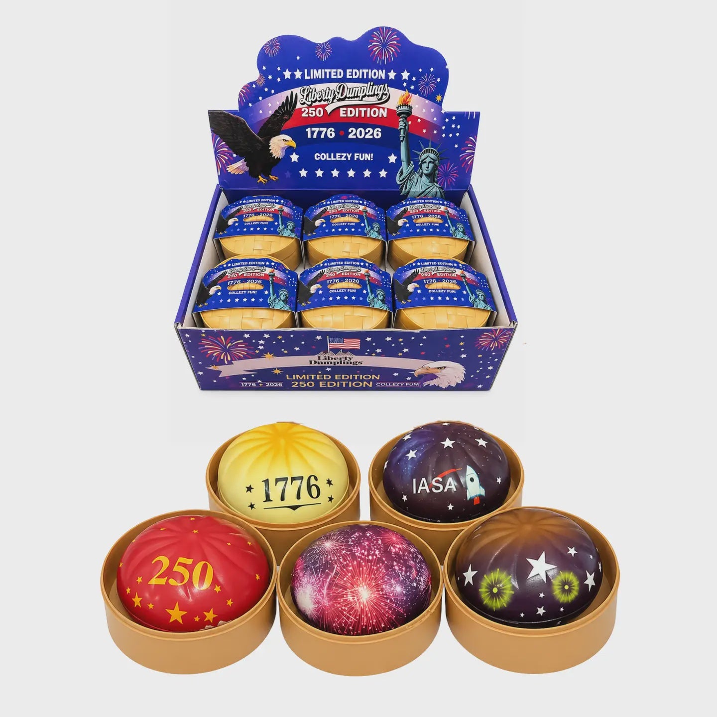 Liberty Dumpling Foam Squishy – Limited Edition Assorted Styles (3.5”)
