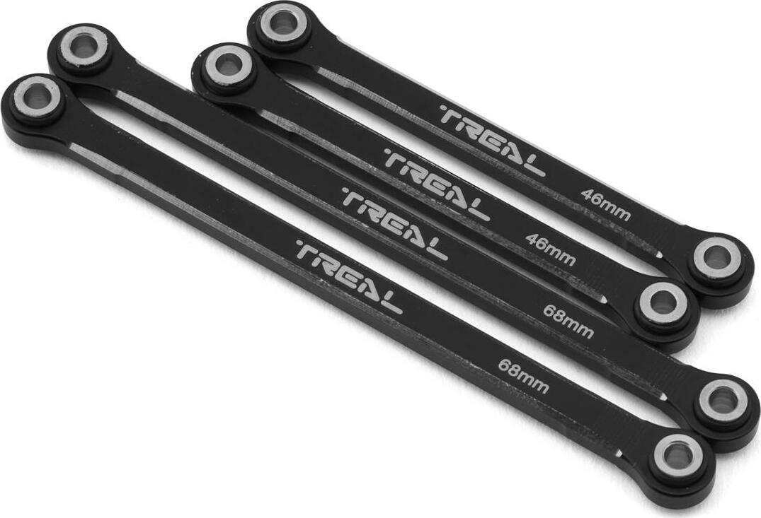 Treal Hobby Aluminum Upper Suspension Links for Traxxas TRX-4M (Black) (4)