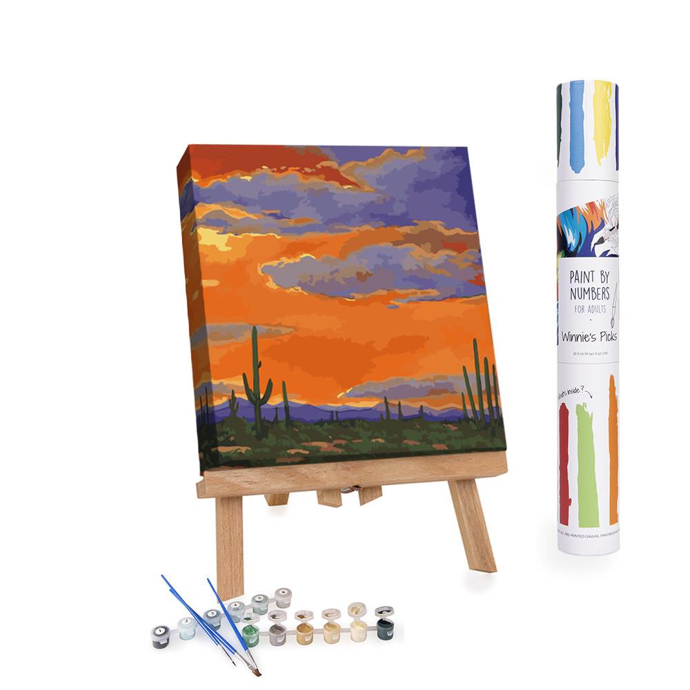 Saguaro Sunset - Paint By Numbers Kit - Fall Decor