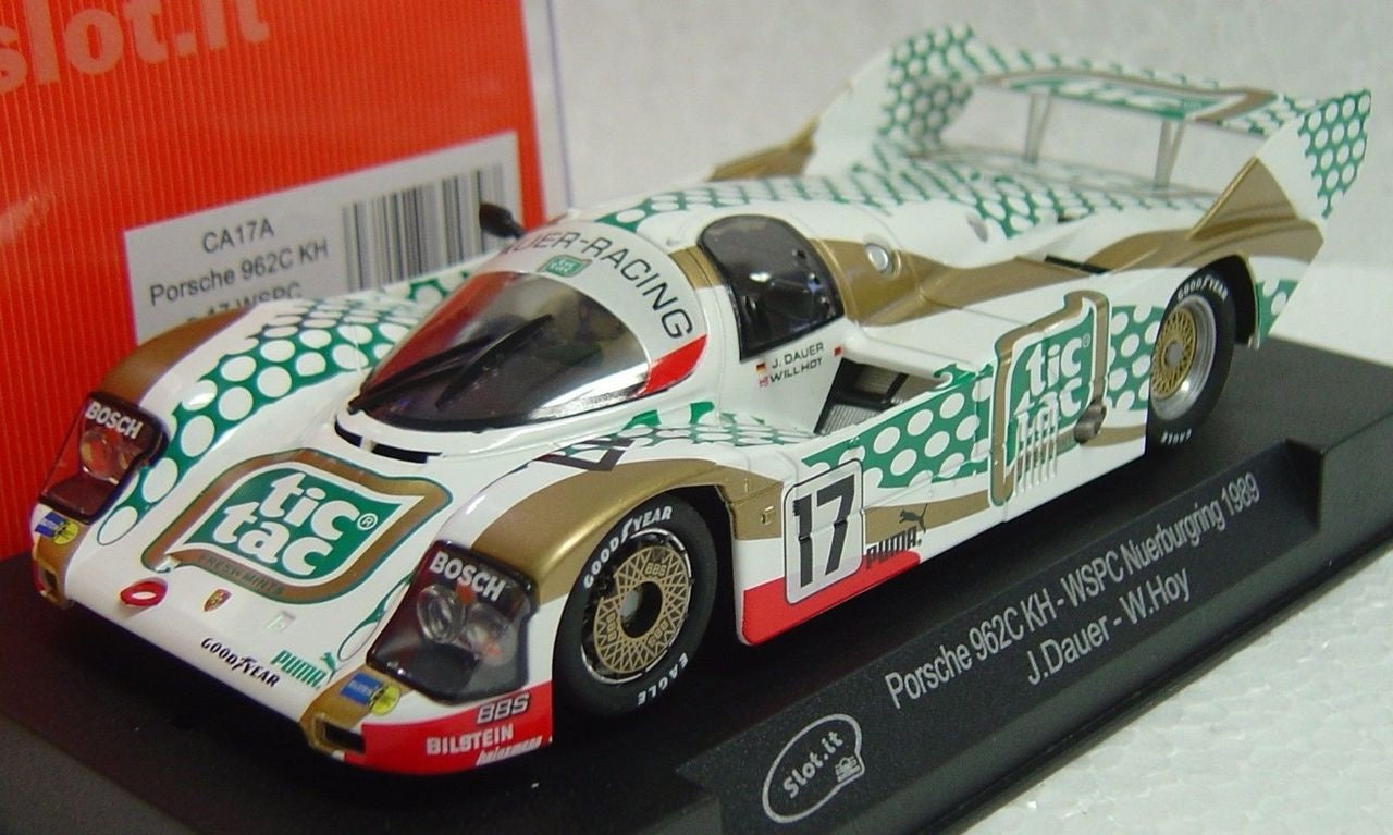 SICA17A Slot.it Porsche 962 KH Tic Tac 1989, #17