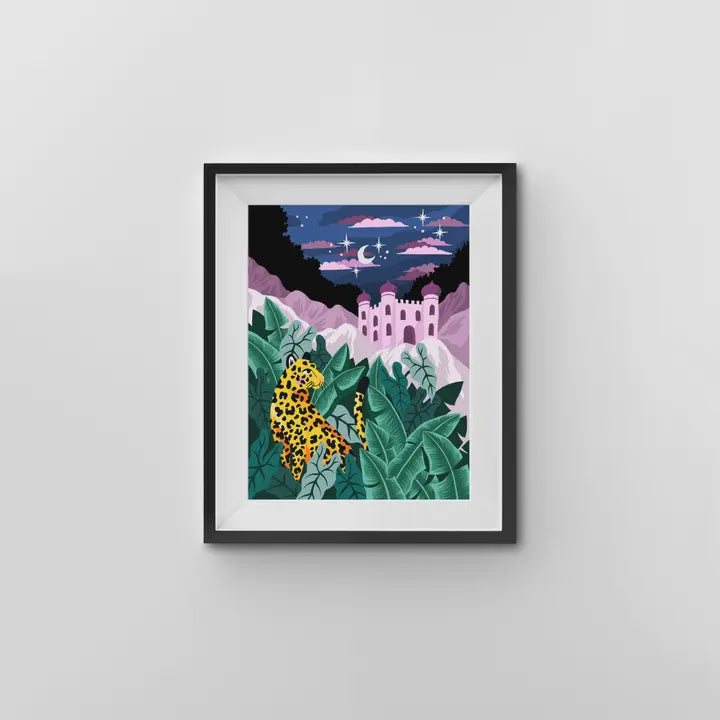 Leopard And Its Enchanted Castle - DIY Paint by Numbers Kit
