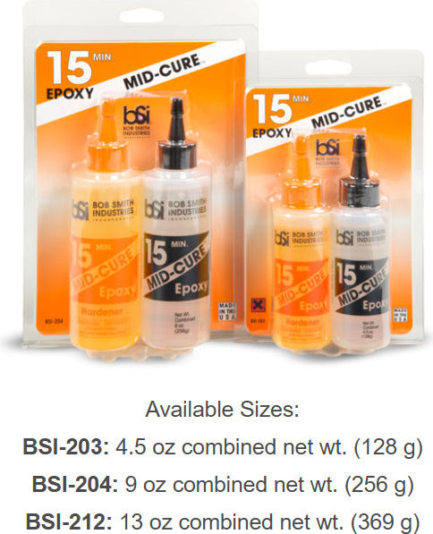 Mid-Cure 15 Min. Epoxy 4.5 oz.