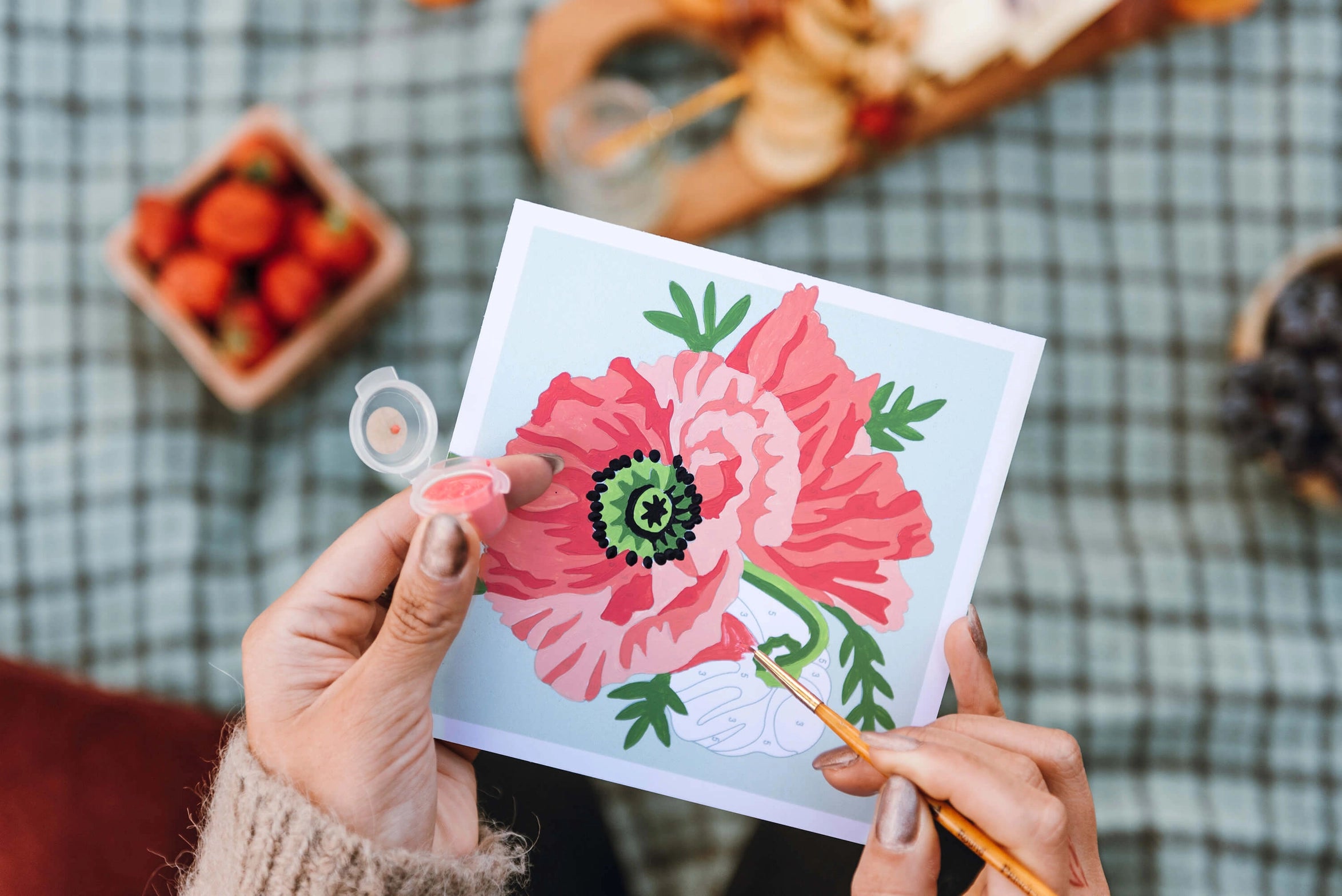 Poppies MINI Paint-by-Number Kit