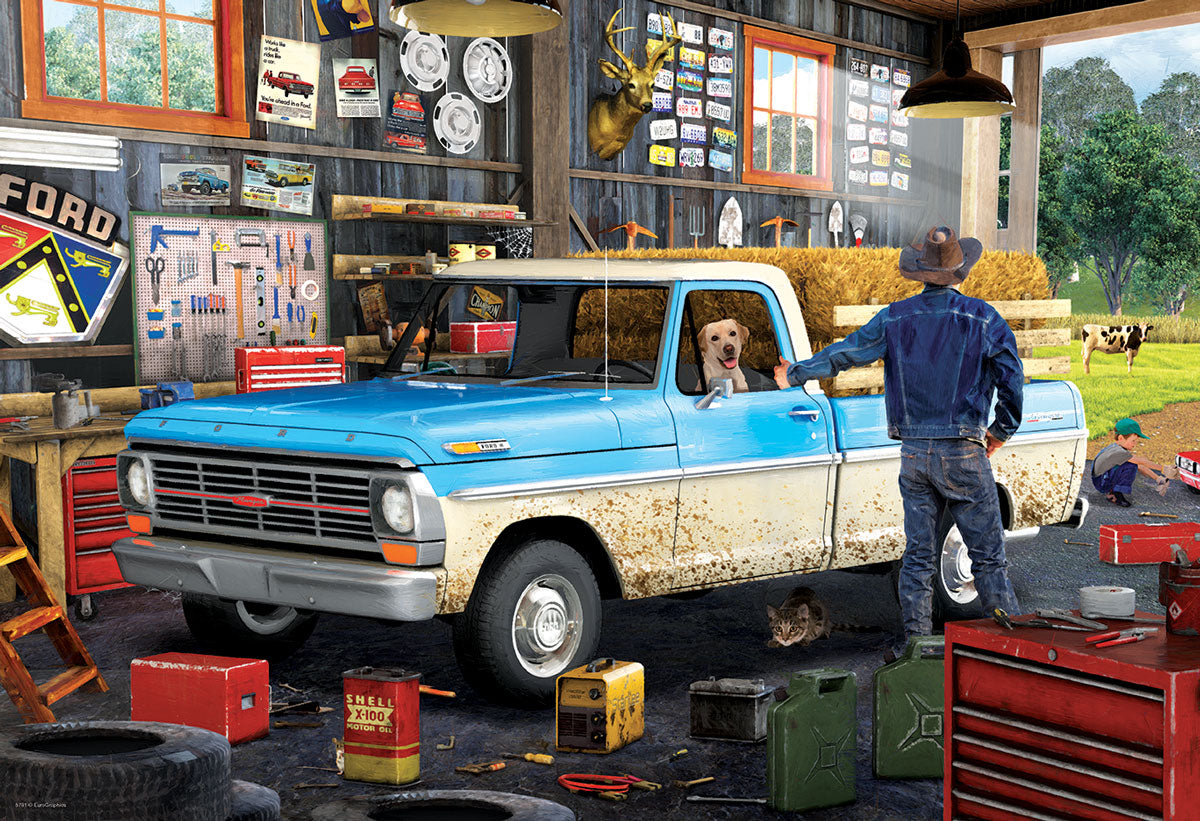 Hard Days Work Pickup Truck Tin