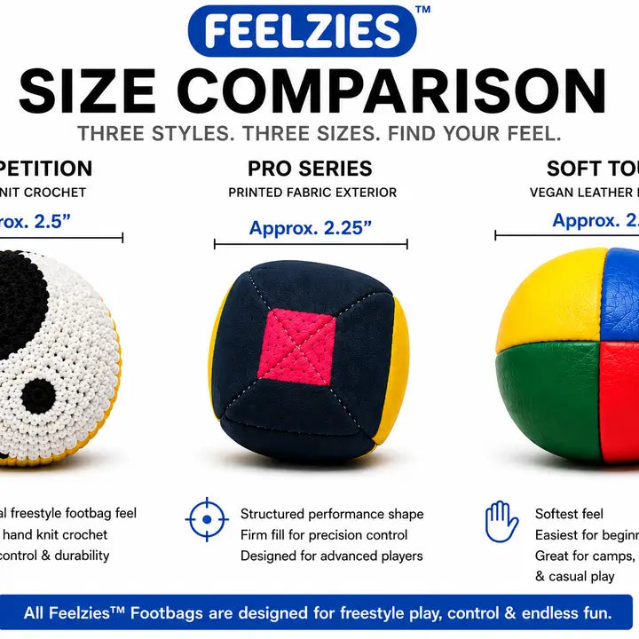Feelzies™ Competition Footbags – Assorted Hacky Sacks