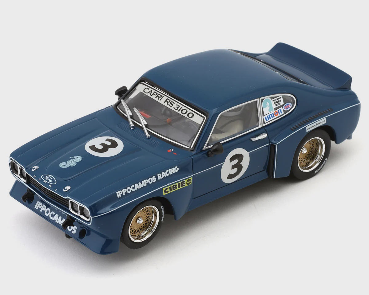 CCN27834 Carrera Evolution Ford Capri RS 3100 "Ippocampos Racing No.3" 1/32 Slot Car (Blue)