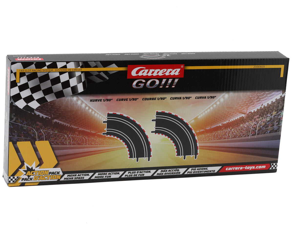 CCN61603 Carrera GO!!! 1/43 Curved Track Extension Set (2) (1/90°)
