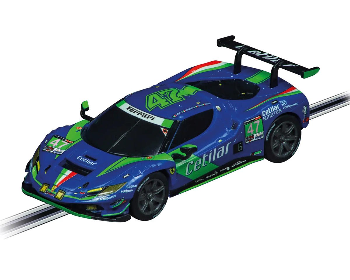 Carrera GO!!! Ferrari Power Racing Electric 1/43 Slot Car Racing Track Set w/Ferrari 296 GT3 & Ferrari 296 GT3 Cars