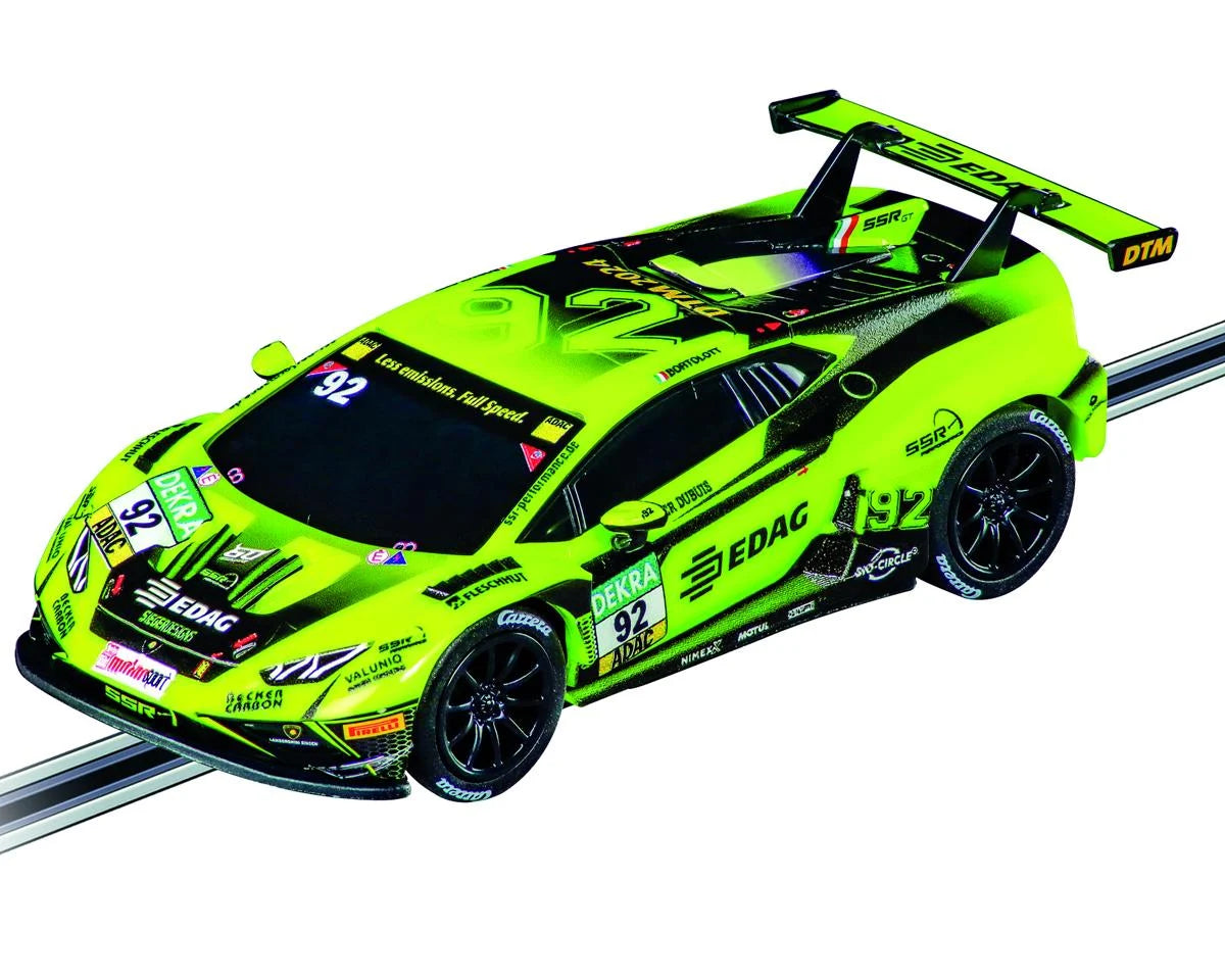 Carrera GO!!! DTM Supercars 1/43 Slot Car Racing Track Set w/Audi R8 LMS GT3 & Lamborghini Huracán GT3 Cars