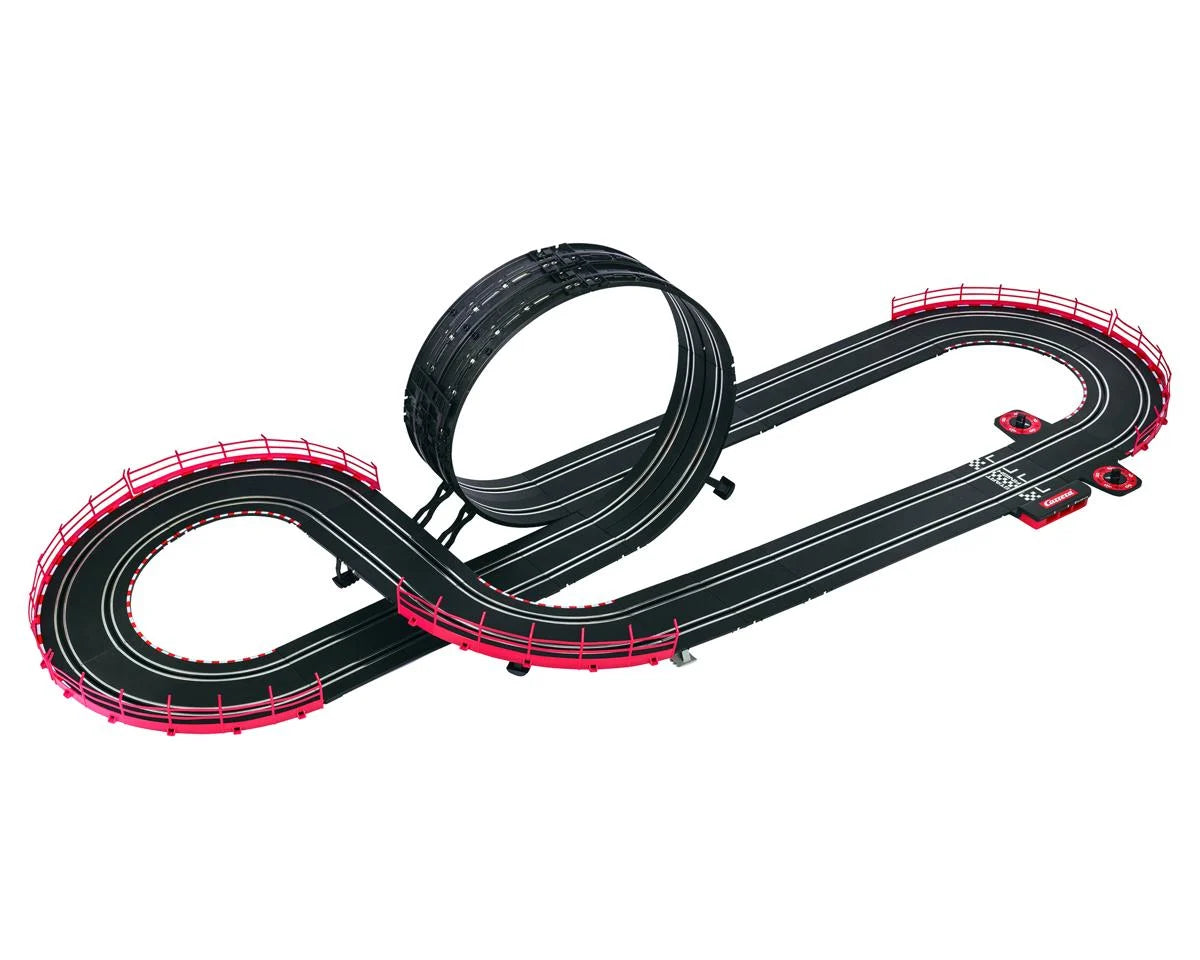 Carrera GO!!! Street Legends 1/43 Slot Car Racing Track Set w/Ford Mustang & Chevrolet Camaro Stars 'n Stripes Cars