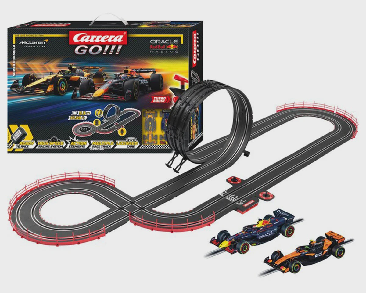 CCN62604 Carrera GO!!! Super Formula 1/43 Slot Car Racing Track Set w/Oracle Red Bull Racing RB21 & McLaren MCL39 Cars