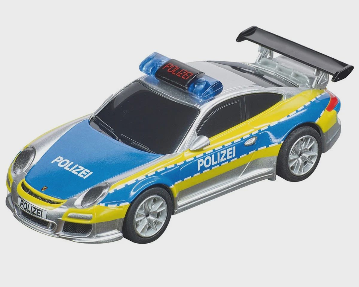 CCN64174 Carrera GO!!! Porsche® 911 GT3 "Polizei" 1/43 Slot Car (Silver/Blue)