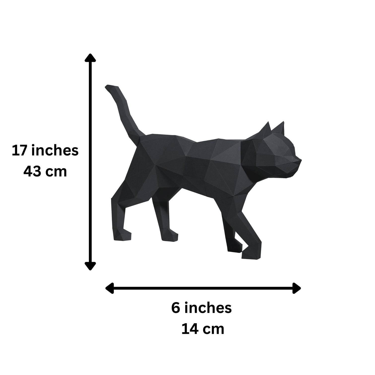 CATTBL 3D Paper Art Black Cat Origami Model