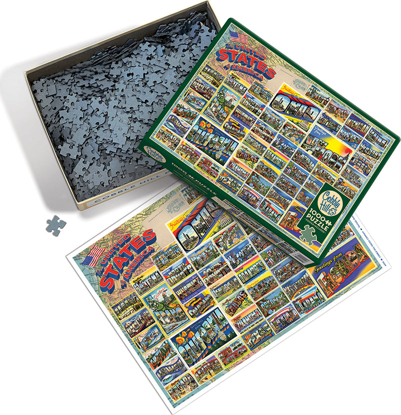 Vintage American Postcards puzzle (1000 pc)