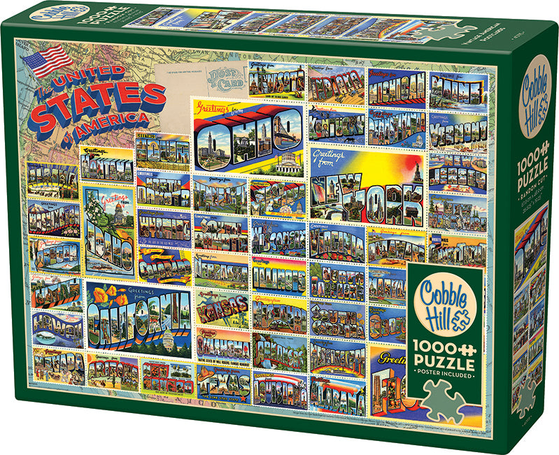 Vintage American Postcards puzzle (1000 pc)