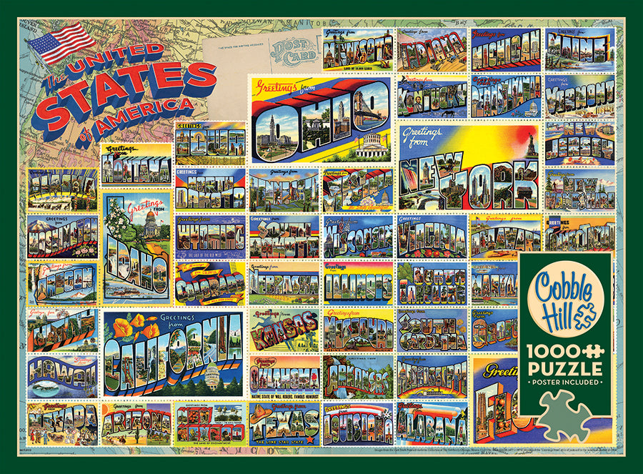 Vintage American Postcards puzzle (1000 pc)