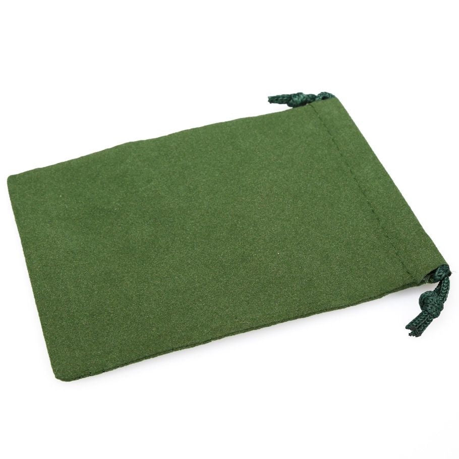 Dice Bag: Small Suede Cloth Green
