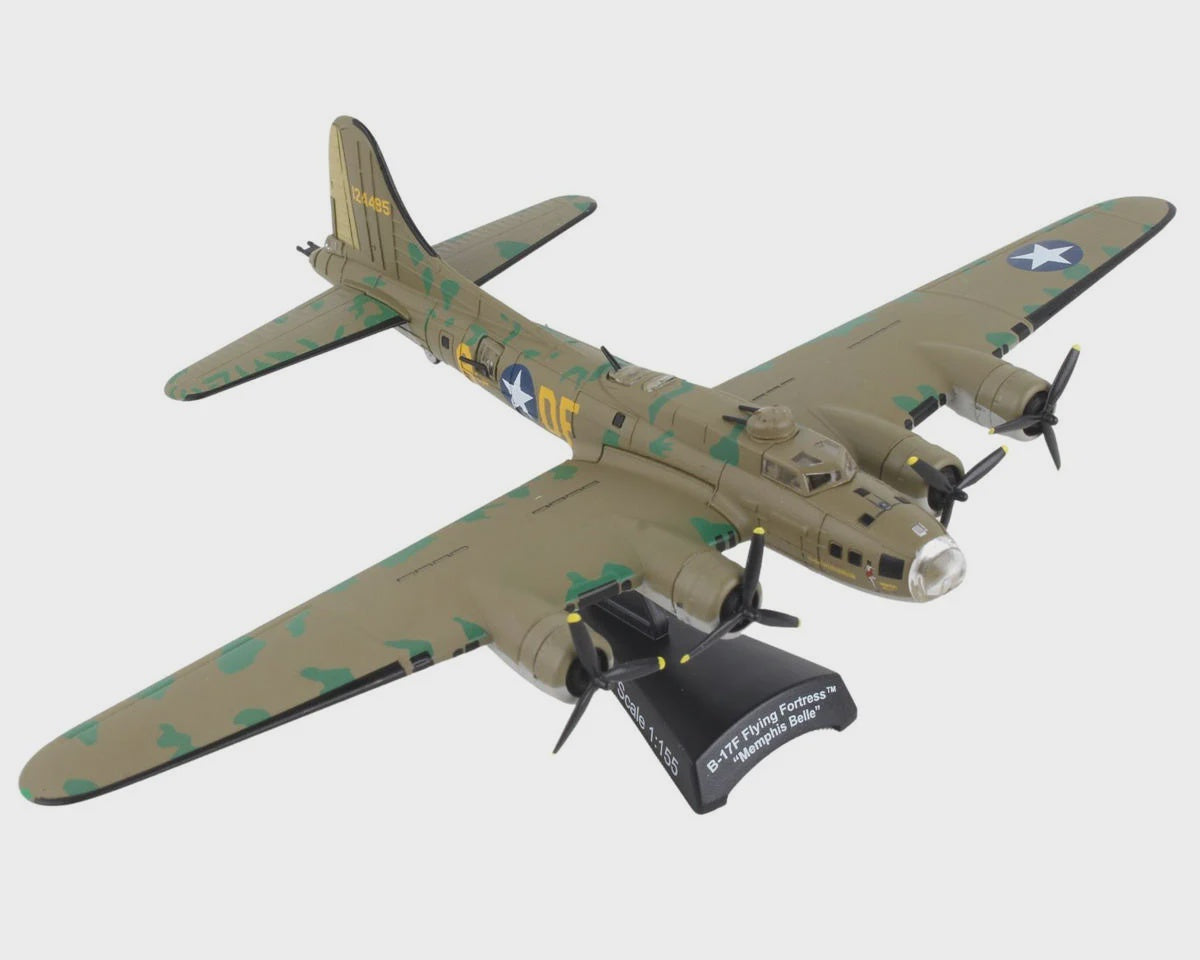 DWTPS5413 Daron Worldwide Trading B-17F Flying Fortress™ "Memphis Belle" 1/155 Diecast Model (Postage Stamp Collection)