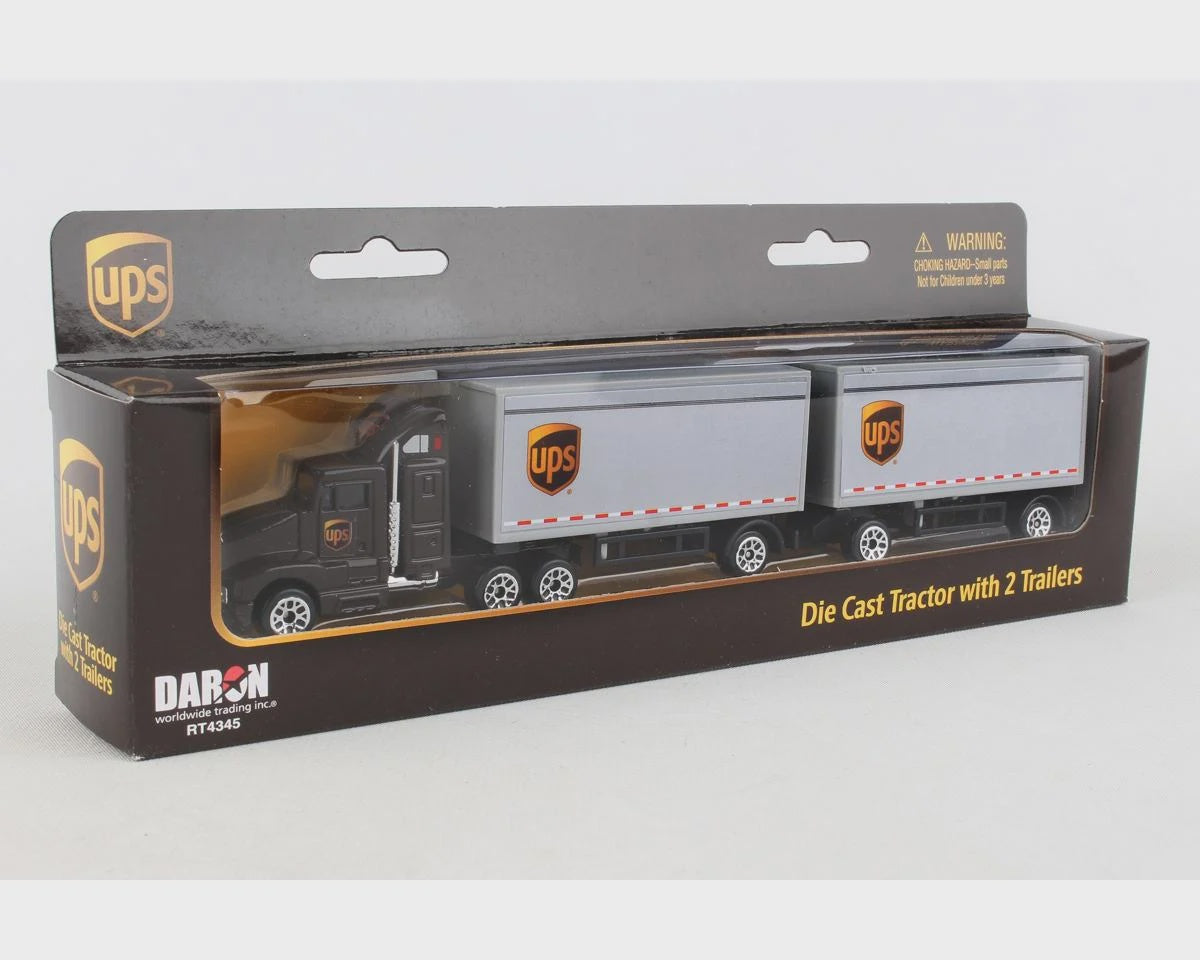 4345	1/87 UPS Tractor w/2 Trailers (Die Cast)