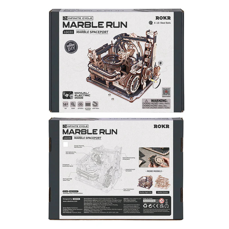 Marble Spaceport Marble Run 3D Wooden Puzzle LGC01