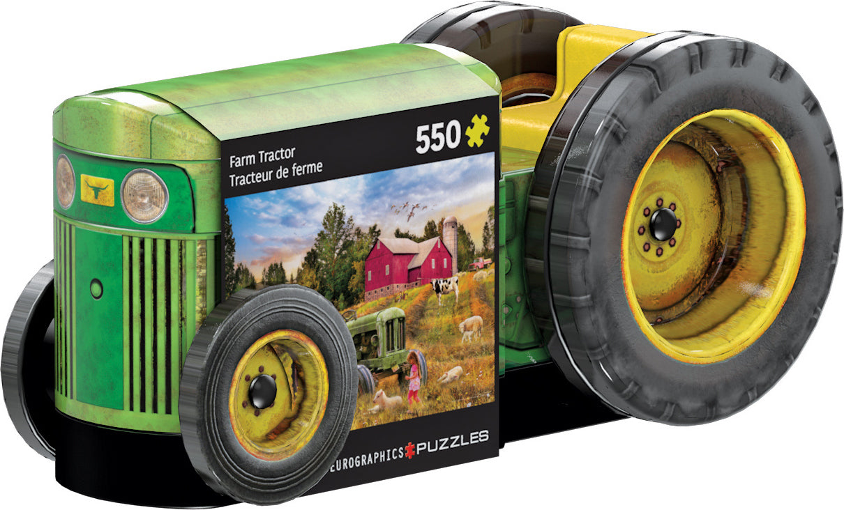Tractor Shaped Tin with 550-Piece Puzzle