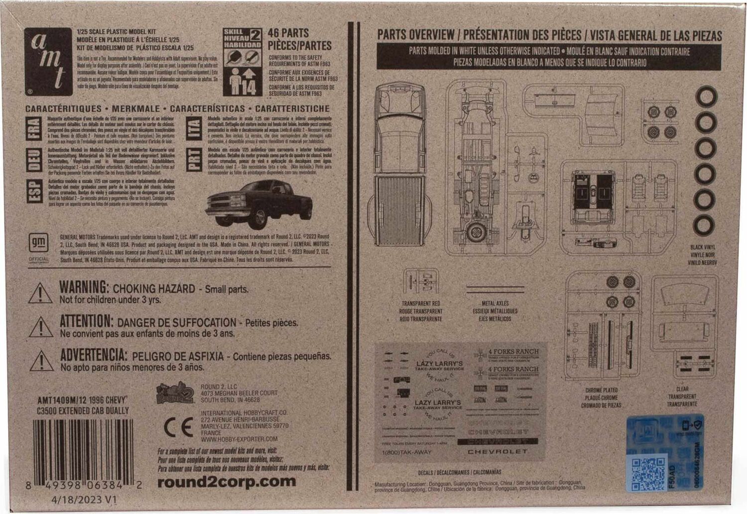1/25 1996 Chevrolet C-3500 Dually Pickup EasyBuild