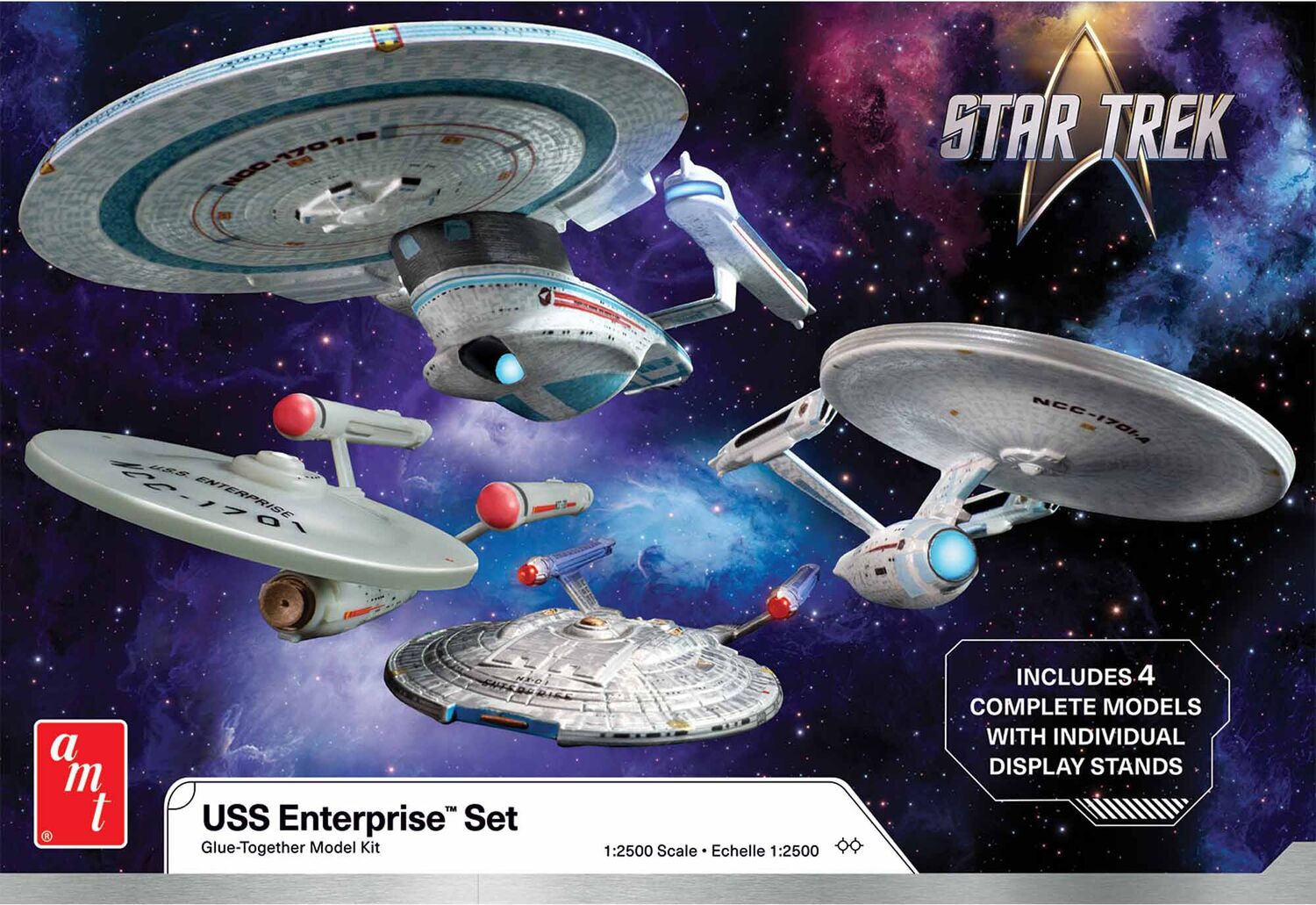 1/2500 Star Trek: U.S.S. Enterprise Four Ship Model Set