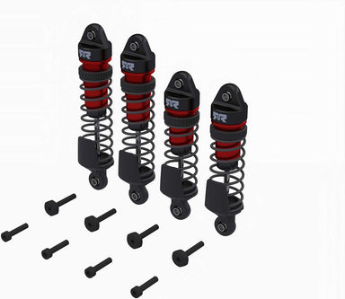 Shock Set, Front/Rear Assembled, 700 cSt Oil, Red (4Pcs): MINI