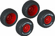 dBoots 'FORTRESS' Tire Set Glued, Red (2 Pairs)